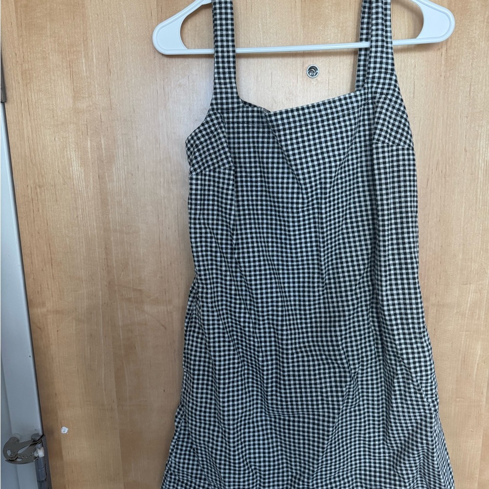a new day Black and White Gingham Mini Dress